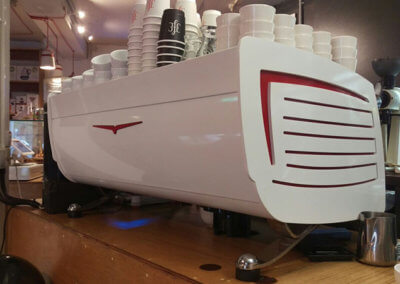Coffee machine restored by Tallaght Powder Coating Ltd.