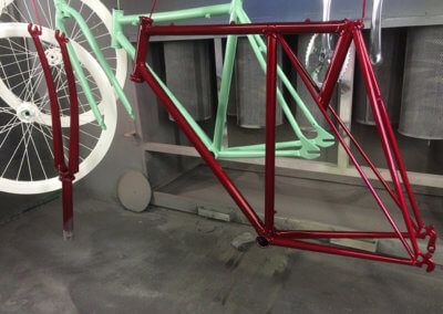Bicycle parts painted and restored at TPC
