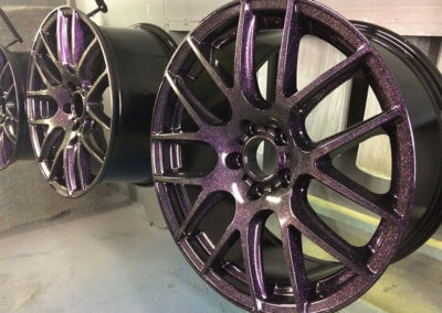 Alloy mag wheels in purple mica color