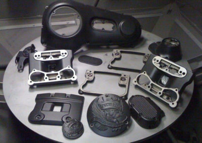 Powder coated items on the table