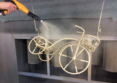Airbrushed plant decor and home improvement in white color by Tallaght Powder Coating