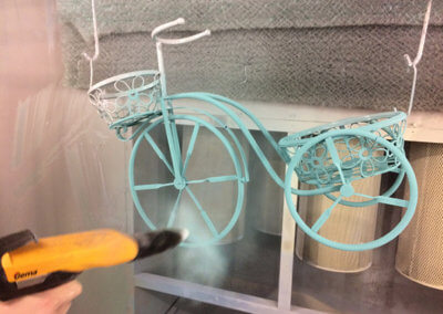 A flower pot home decoration powder coated at Tallaght Powder Coating