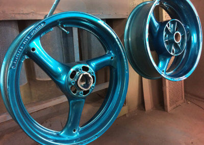 Tallaght Powder Coating Project Gallery - Shiny Blue Mag Wheels