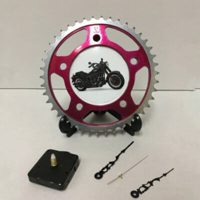 Sprocket Clock - Black Motorcycle | TPC