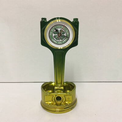 Celtic Piston Clock Green to Gold | TPC