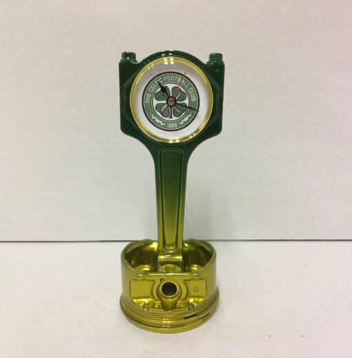 Celtic Piston Clock Gold & Green | TPC
