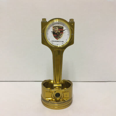 Porsche Piston Clock Gold | TPC