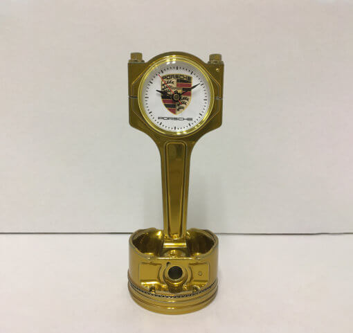 Porsche Piston Clock Gold | TPC