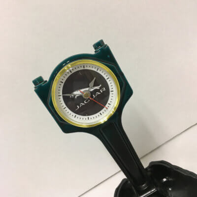 Jaguar Piston Clock Jaguar Green | TPC