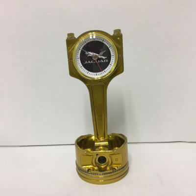 Jaguar Piston Clock Gold | TPC