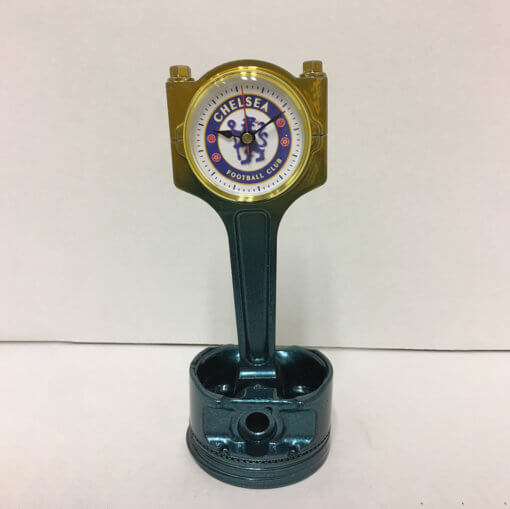 Chelsea Piston Clock Blue To Gold | TPC