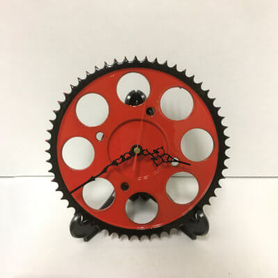 Sprocket Clock - Red and Black | TPC