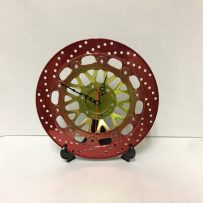 Sprocket Clock - Red and Gold | TPC