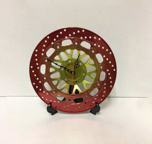 Sprocket Clock - Red and Gold | TPC