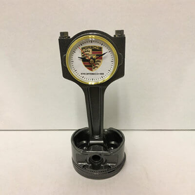 Porsche Piston Clock Black